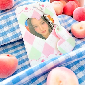 Peach Fruit Photocard Holder, Kpop Photocard Holder, PC Holder, Korean Journal, Photocard Binder, Kpop Diary, Korean Stationery, Polco