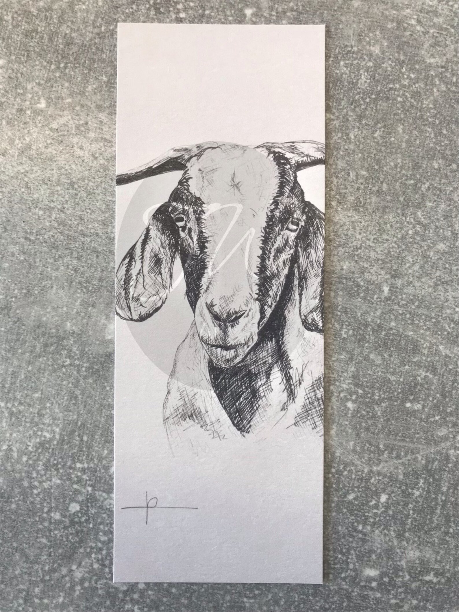 Bookmark Goat Bookmark Goat Goat Stationary Double Sided | Etsy