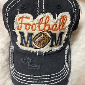Distressed Football Mom Baseball Hat