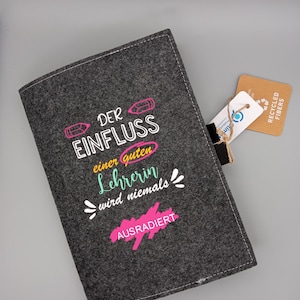 Copertina in feltro per quaderno DIN A5 personalizzata, motivo desiderato