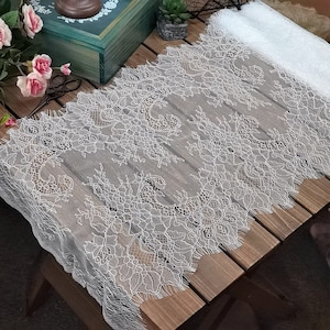 3Meters/Lot Eyelash Lace Chantilly Lace Fabric For Bridal Veils Gowns