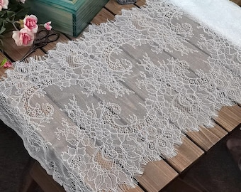 3Meters/Lot Eyelash Lace Chantilly Lace Fabric For Bridal Veils Gowns