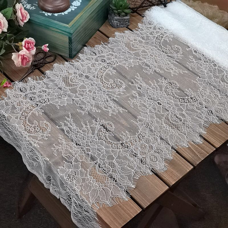 3Meters/Lot Eyelash Lace Chantilly Lace Fabric For Bridal Veils Gowns