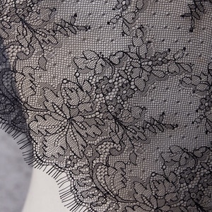 3 Meter/Lot schwarze Wimpern Spitze Trim Hochzeit Stoff für Braut Schleier Robe Kleid, Kostüm-Design, Taufe Kleid