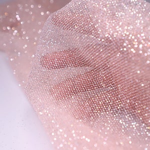 Pink Glitter Voile Tulle Mesh Fabric Party Home Decor Transparent Net fabric Gauze Apparel Cloth DIY Sewing