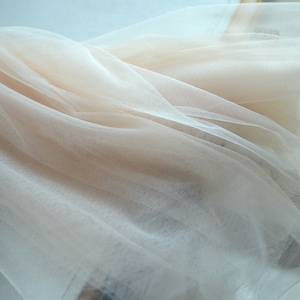5 yards/Lot Ivory Extra Soft Tulle, Mesh Fabric Tulle for Bridal couture, Veiling Fabric,Sold by the yard