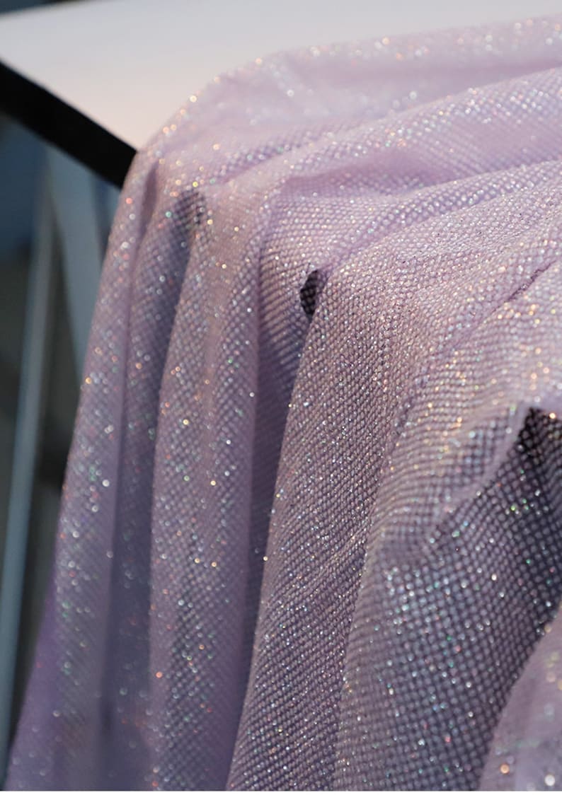 Pink Glitter Voile Tulle Mesh Fabric Party Home Decor Etsy