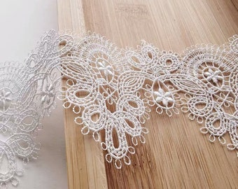 3 Yards Off White Guipure lace trim by the yard