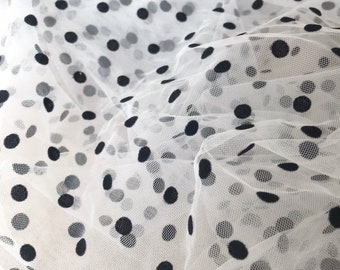 1 yard Soft Tulle Fabric Black Mesh Tulle Lace Fabric for DIY Doll Dress, Cospaly, Headband, Tutu Dress, Baby Dress