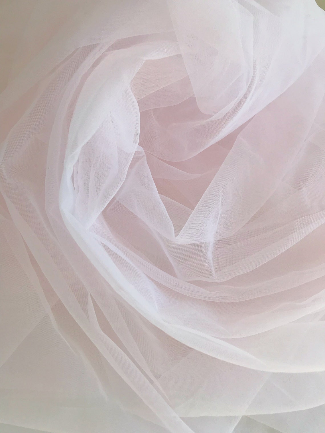 1 yards Light Pink Tulle Lace Fabric for Bridal Veils Party Etsy