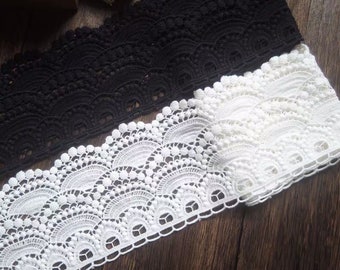 5 yards Cotton Lace Trim Vintage Lace Trim Scalloped Lace White Cotton Lace Trim by the yard