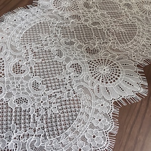 3Meters/Lot French Chantilly Lace Fabric Elegant Floral Wedding Fabric Soft Bridal Lace Fabric By The Yard