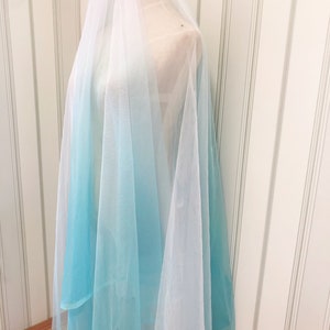 1 yard Green And White Mesh Lace Fabric Gradient Changing Tulle Fabric Bridal Veil Lace Wedding Bridal Dress French Lace Fabric by the Yard