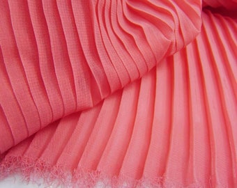 2 yards Watermelon Pleated Chiffon Fabric Dress Chiffon For Garments Decoration Crafts