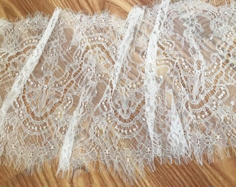 3 Meters/Lot Off White Eyelashes Lace Trim Wedding Lace Trim