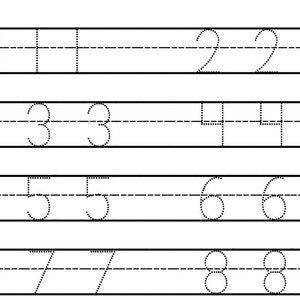 Number Tracing, 1-20, Number Writing