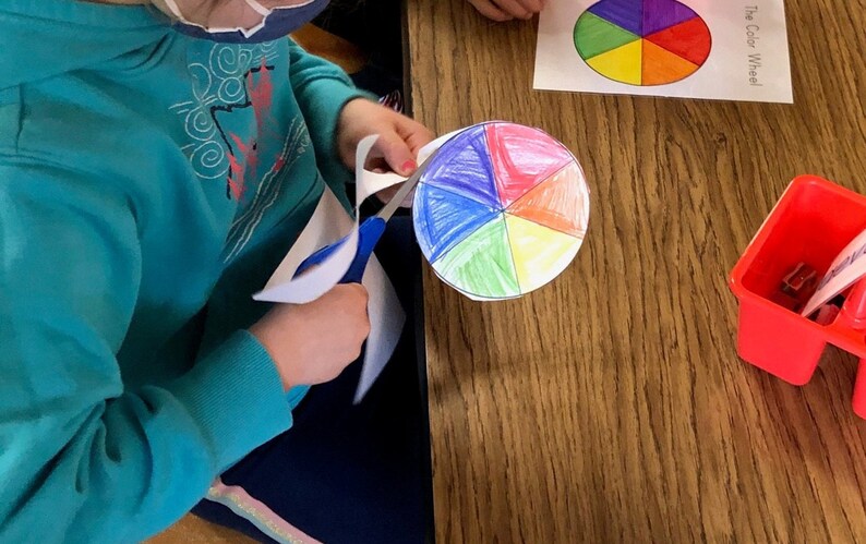 Color Wheel Coloring, Introduction to Color Theory, Art Activity - Etsy