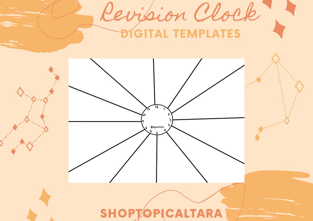 Revision Clock Digital Template Etsy