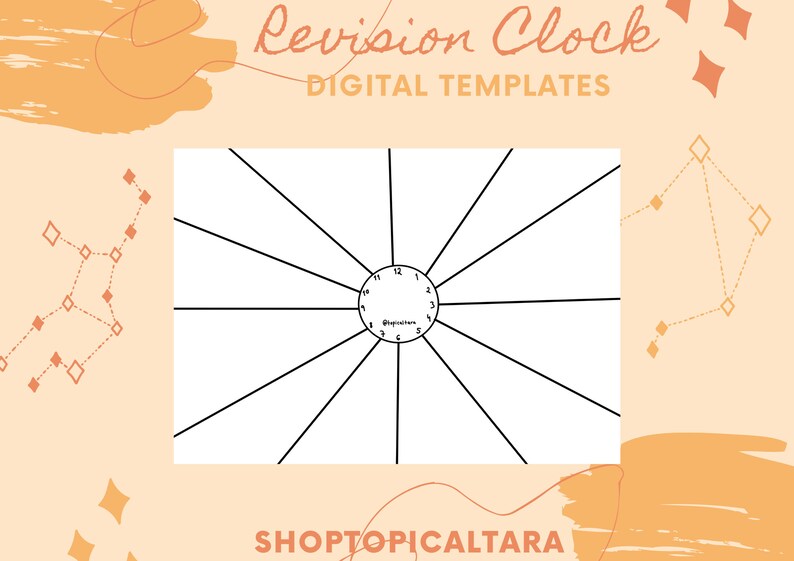 Revision Clock Digital Template Etsy