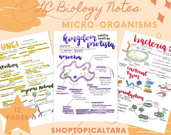 Leaving Cert Biology Notes: The Microorganisms Bundle