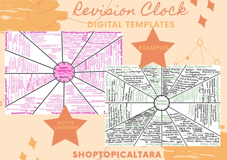 Revision Clock Digital Template Etsy