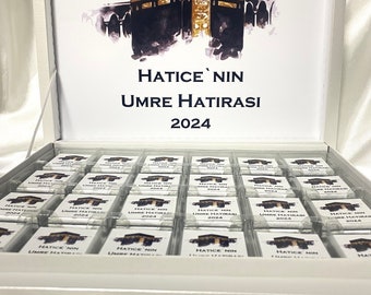 Schokoladenbox Umrah & Hajj Geschenk | Schokobox Umrah Mubarak | Hajj Mubarak | Hajj Geschenk | Hac Umre Hediyesi - Ümre Hediyesi