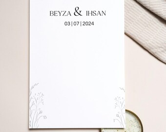 Mocha cards | Guest gift | DIY print yourself | Turkish coffee / wedding gift | Engagement gift | Personalized cards |