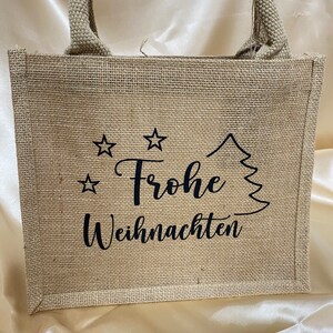 Jutetasche Weihnachten - Frohe Weihnachten | Geschenk Weihnachten | Weihnachtsgeschenk Beste Freundin | Juteshopper Christmas