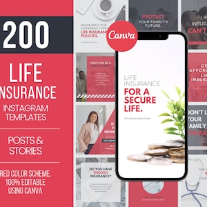 200 Life Insurance Templates, Life Insurance Marketing, Life Insurance Flyers, Life Insurance Social Media Posts for Life Insurance Agents