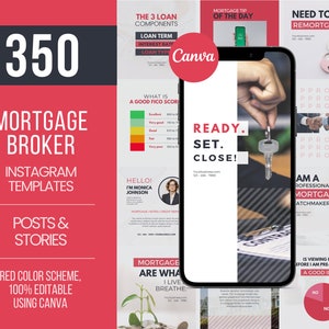 350 Mortgage Broker Templates, Mortgage Broker Flyer, Loan Officer Templates, Mortgage Marketing, Mortgage Loan Officer Social Media Posts