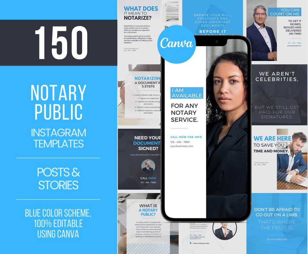 150 Notary Public Templates, Notary Public Marketing, Notary Signing ...