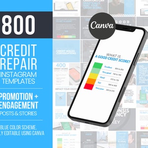800 Credit Repair Templates, Credit Repair Instagram Posts, Credit Repair Flyer, Credit Repair Marketing for Credit Repair Service