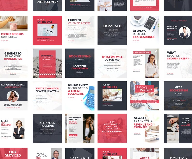 200 Bookkeeping Templates, Bookkeeping Marketing, Bookkeeping Social ...