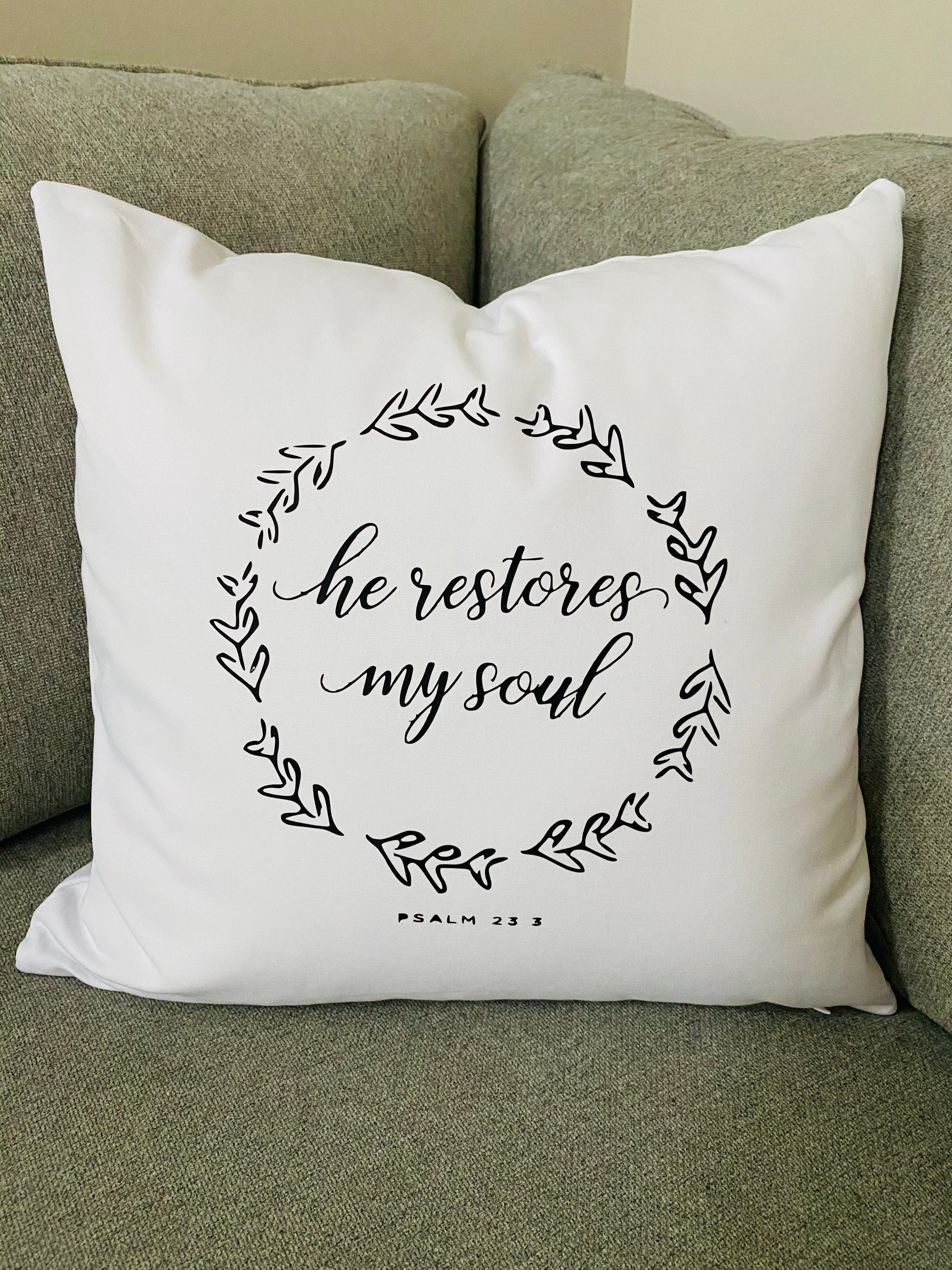 Custom pillow cover with insert custom pillow faith pillow Etsy