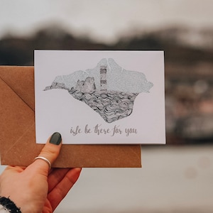 Isle Be There For You Diseño de tarjeta de la Isla de Wight / Dotty Isle