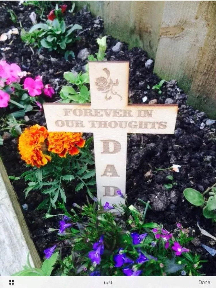 Wooden Personalised Memorial Grave Marker Cross Etsy Hong Kong