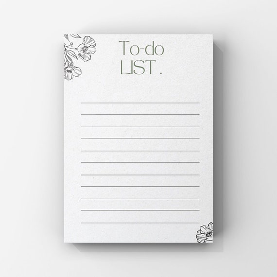 Minimalist Aesthetic 'to Do List' Printable Download. - Etsy