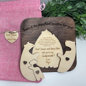 Godparents Godfather Godmother invitation | Godparents proposal | Will you be my godparent | Baptism gift | Baptism proposal