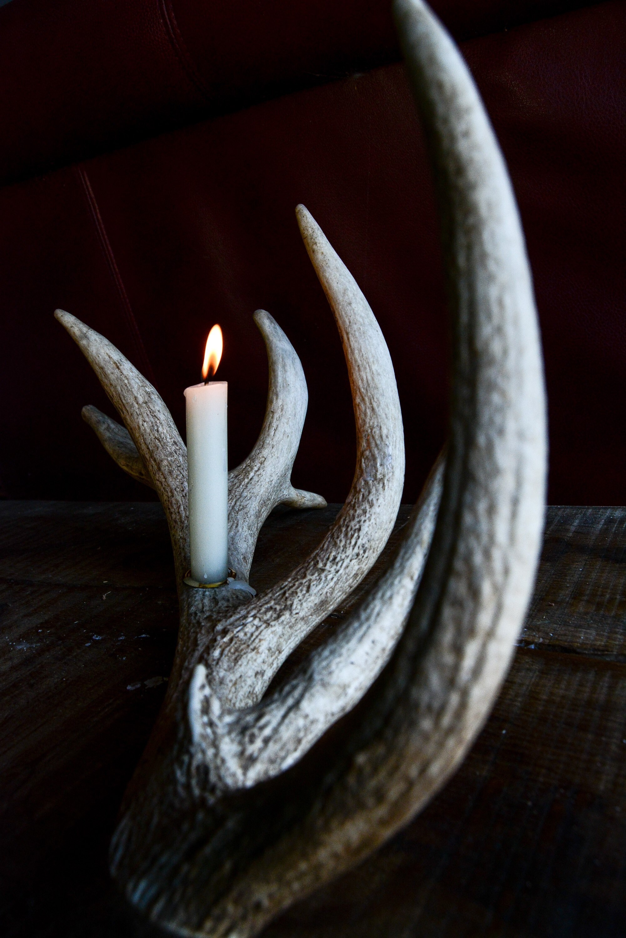 Large antler candle stick holder Etsy