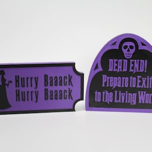 Haunted Mansion HURRY BACCK and DEAD End Inspired Decor
