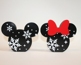Mickey and Minnie Modern Snowflake Set
