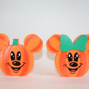 Mickey and Minnie Mouse Pumpkins / Disney Inspired Halloween Decorations