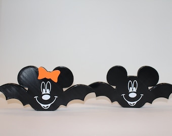 Mickey and Minnie Mouse Bats / Disney Inspired Halloween Decorations