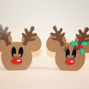 Mickey And Minnie Reindeer Decor