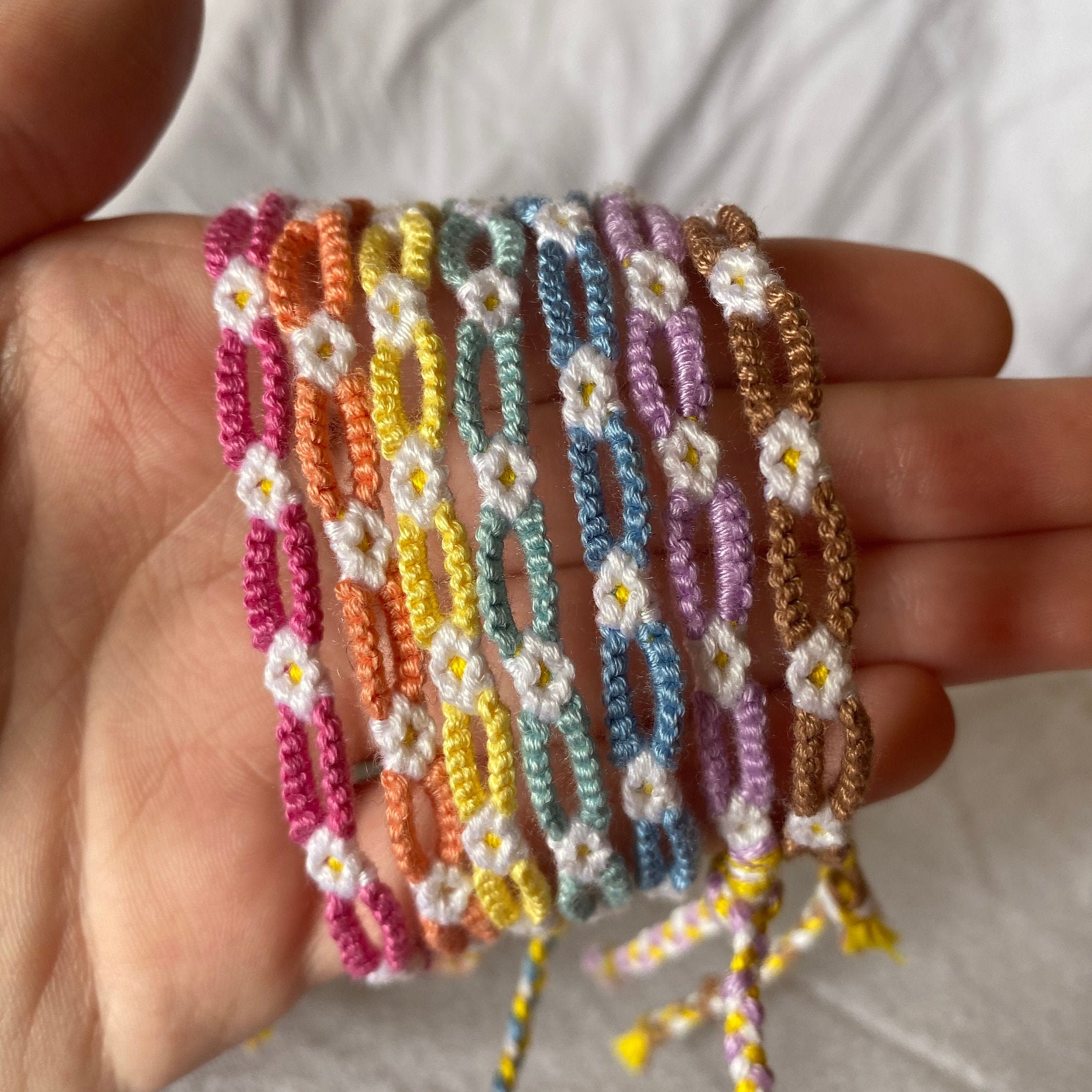 Daisy Chain Friendship Bracelet Etsy