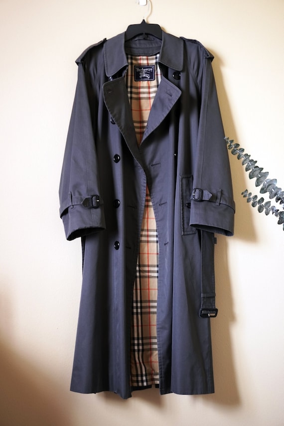 Vintage Burberrys Iron Gray Trench Coat Wool Removable Ireland Vintage Burberrys Iron Gray Trench Coat, Can You Iron A Burberry Trench Coat