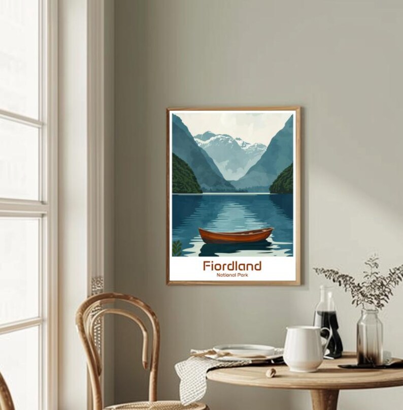 Fiordland National Park Travel Postermountain&fiord Wall Art,new