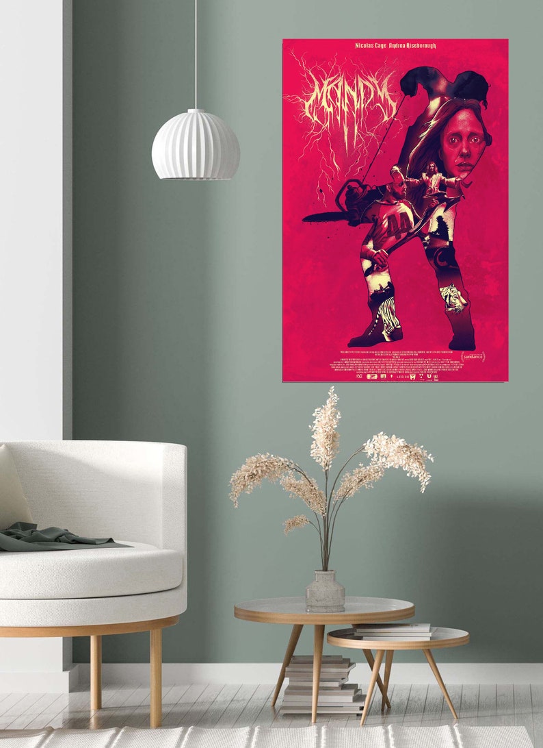 Mandy poster horror film Nicolas Cage Film digital print custom printing wall décor door hanging good work modern lovely Wall famous artwork image 6