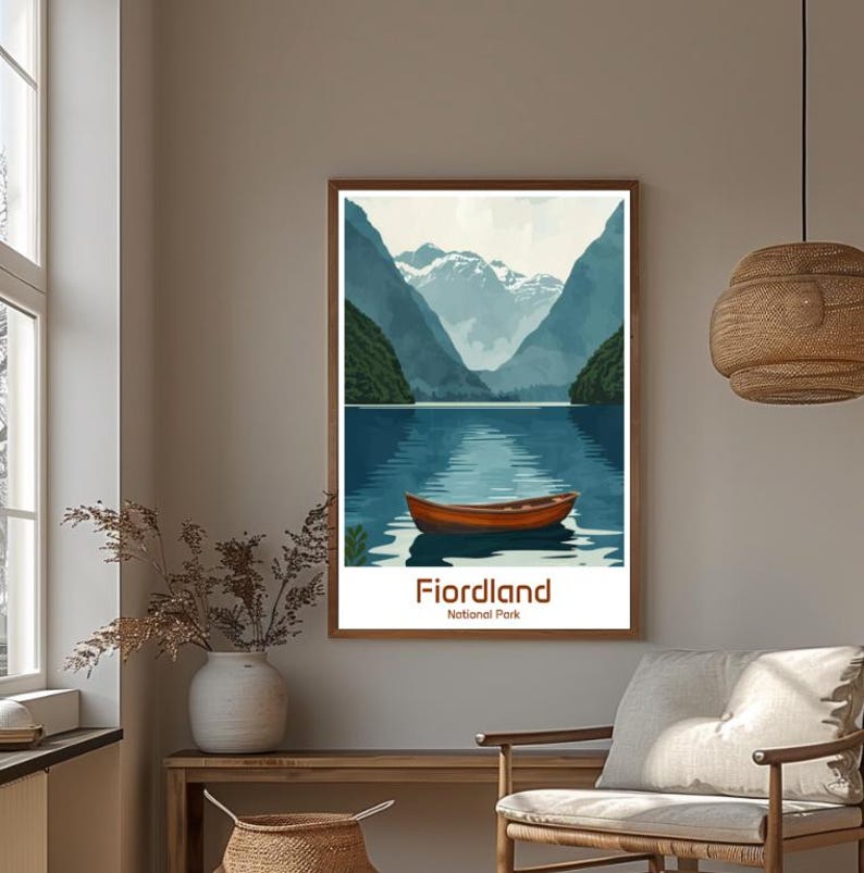 Fiordland National Park Travel Postermountain&fiord Wall Art,new