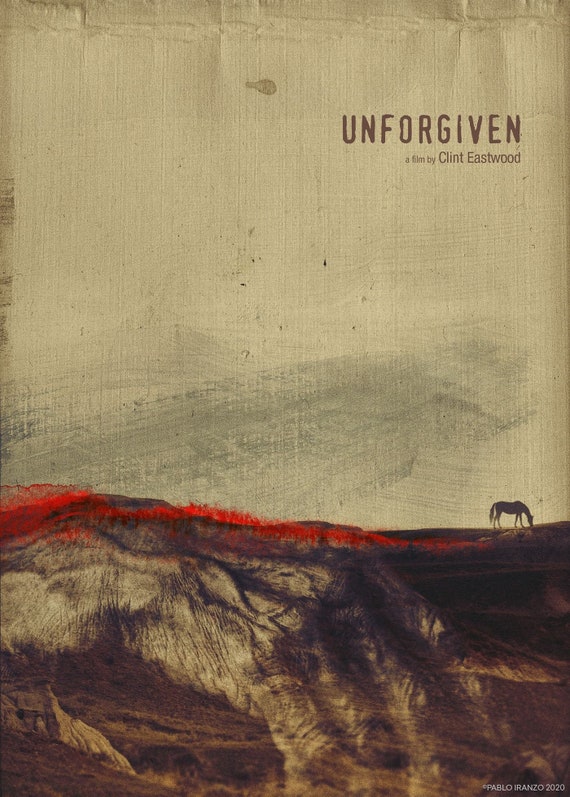 Unforgiven Movie Poster Revisionist Western Film Cool Perfect - Etsy